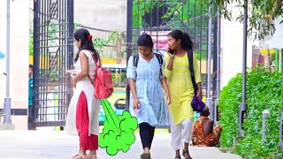 Funny Girl Wet Fart Prank Part- 256 N2O Shreya