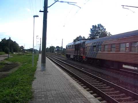 TEP60 (LG) passenger train Riga- Simferopol station Turiba, Riga