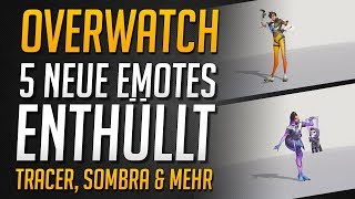 5 NEUE EMOTES ENTHÜLLT | Tracer, Sombra, Mercy, Moira & Genji Emotes | Neue Icons★ Overwatch Deutsch