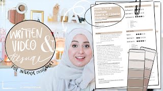 How to create a résumé (as an Interior Designer) | Video & Written Template