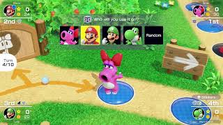 Mario Party Superstars | Mario vs Luigi vs Yoshi vs Birdo #675 Turns 10 (Player 