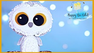 Snowy Owl Cake Topper tutorial | Owl cake