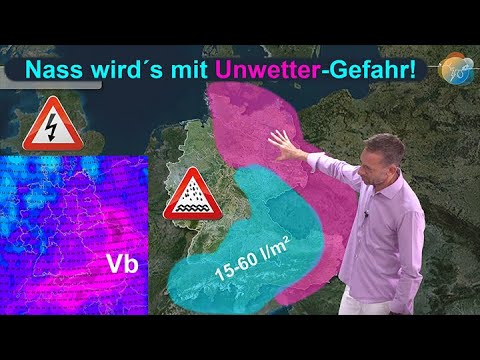 Nass wird´s! Unwetter- & Gewitter-Gefahr! Aktuelle End-Hitze-, Regen- & Wettervorhersage 15.-21.08.
