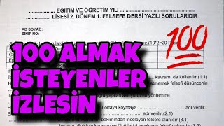 10.Sınıf Felsefe 2.Dönem 1.Yazılı