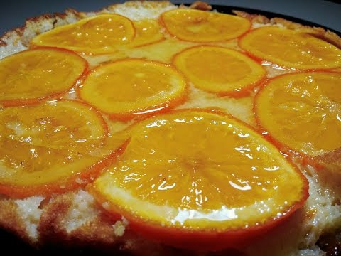 Открытый пирог с апельсинами простой рецепт Открытый пирог с апельсинами простой рецепт