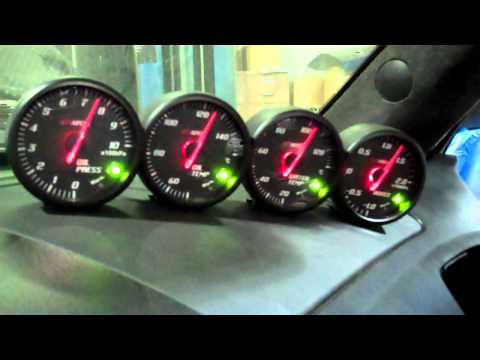 Here is 4 Apexi EL gauges mounted on this S2000 Heres a quick run down and