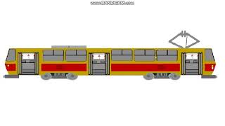 Tatra T6B5 Tram Doors Openingclosing Animation