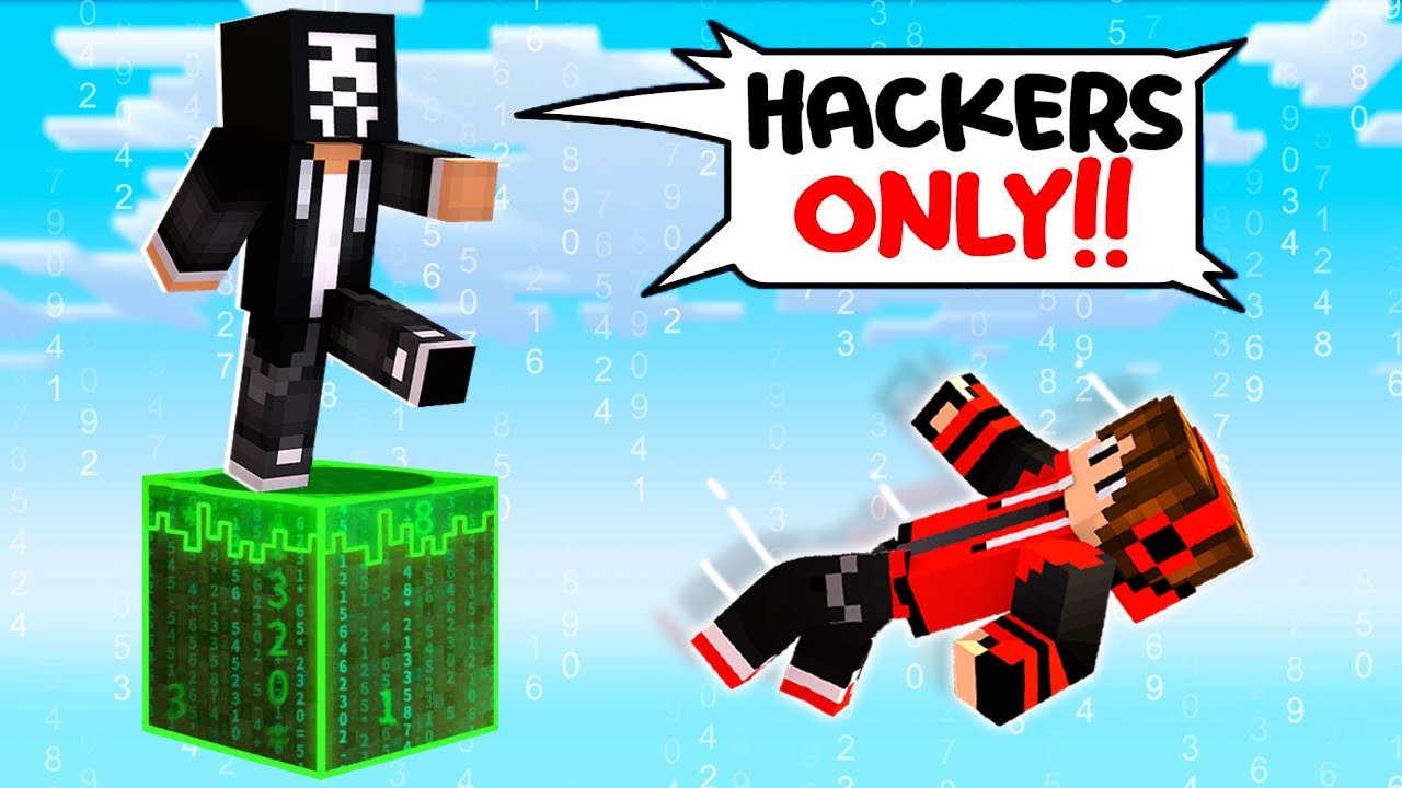 LOCKED On A HACKER ONLY ONE BLOCK In Minecraft !!!! LOCKED On A HACKER ONLY ONE BLOCK In Minecraft !!!!