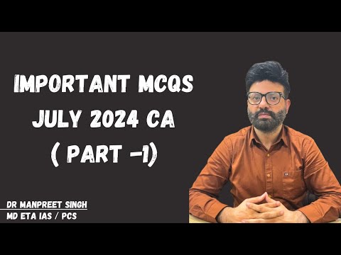IMPORTANT MCQs JULY 2024 CA (L-1)