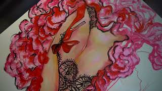 French Cancan Live painting