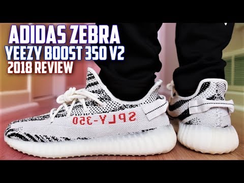 Adidas Yeezy Boost 350 v2 Zebra REVIEW and ON FEET (2018) | SneakerTalk365  - YouTube