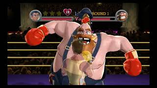 Punch Out Wii Bear Hugger Round 1 Tko Le Defense, No Hit, No Duck