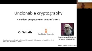 Physics Colloquium Uncloneable Cryptography - A Modern Perspective On Wiesners Work