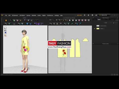 Tạo mẫu hoa trên váy với phần mềm thiết kế thời trang