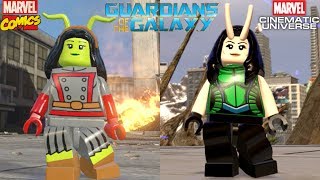 Lego Guardians of the Galaxy - Marvel Comics VS Mcu (All characters side by side)