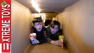 Giant Box Fort Tour! Sneak Attack Squad Sets a Trap for the Beast!