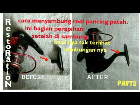 CARA MENYAMBUNG REEL PANCING PATAH,UNTUK HASIL MAXIMAL PART2 #servisreel #restoration  #tutorial