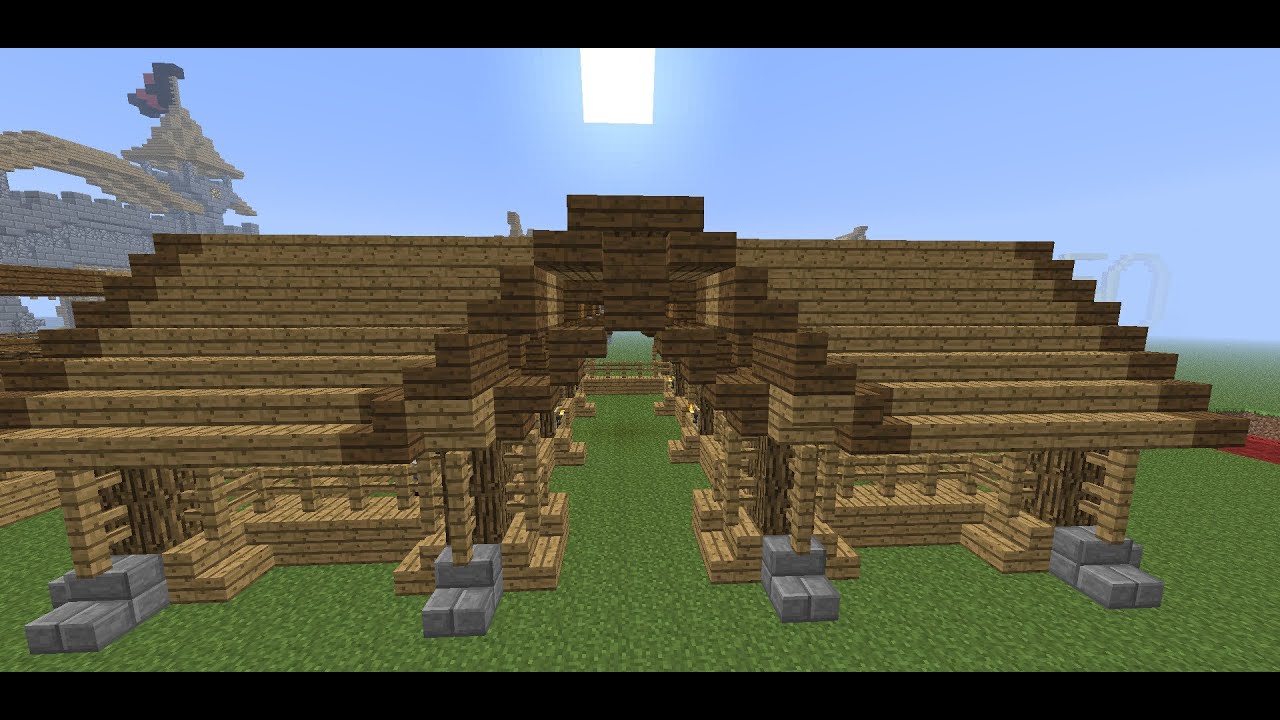 Minecraft Medieval Stable- Tutorial -How to Build a Stable ...