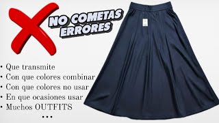 Falda Azul Marino Como Combinar Y Vestir Muchos Outfits Para Mujer