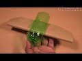 How to Make a Flying Airplane using Plastic Bottle and Cardboard