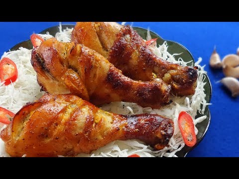 Món Ăn Ngon GÀ NƯỚNG BƠ TỎI thơm nức tuyệt vời