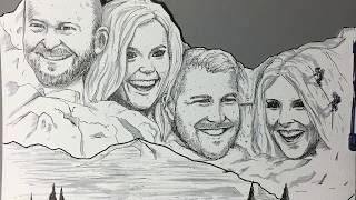 Mt. Rushmore Family Portrait - Time Lapse Illustration