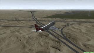 Qantas Boeing 747-300 Landing In Abu Dhabi Fsx Hd