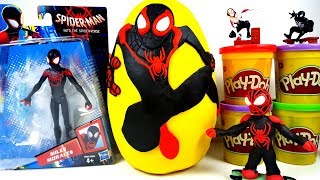 Gigante Uomo Ragno(Spider-Man Into The Spider-Verse Miles Morales)Play Doh Sorpresa Uovo Animazione