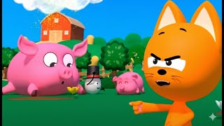 Indoor Playground Cartoons, And Family Playtoys Compilation Kitty Meow Meow