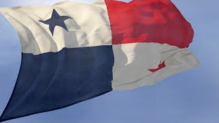 Panama National Anthem And Waving Flag