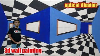 Optical Illusion 3D Wall Design 3D Wall Painting 3D Wall Paint Tutorial