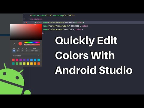 Android Studio Tools Tutorial - Quickly Edit Color Resources