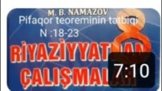 Pifaqor Teoreminin Tətbiqi N21-23.Namazov Çalışmalar 8 Ci Sinif