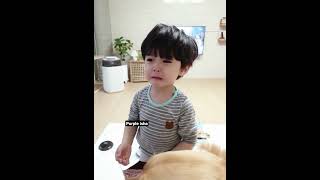 small jungkook is crying becoz his dad is going to work😂😂 #jungkook #rowoon