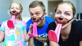 Milana And Family Play Doggie Active And Fun Game For Kids