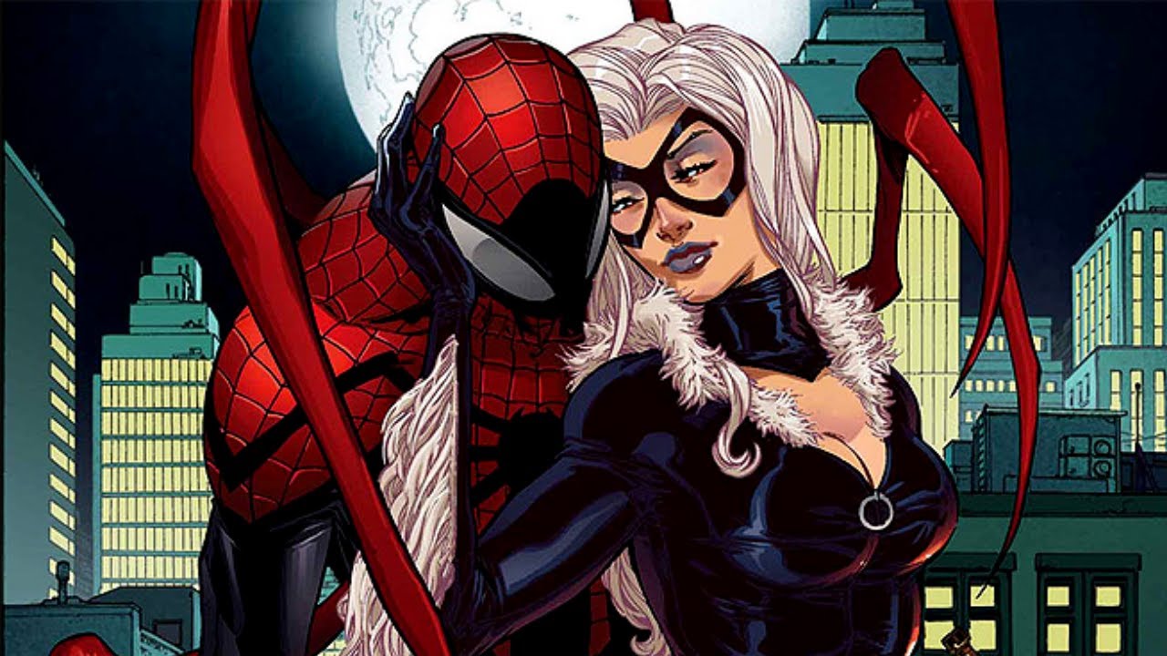 Naked black cat spider man image