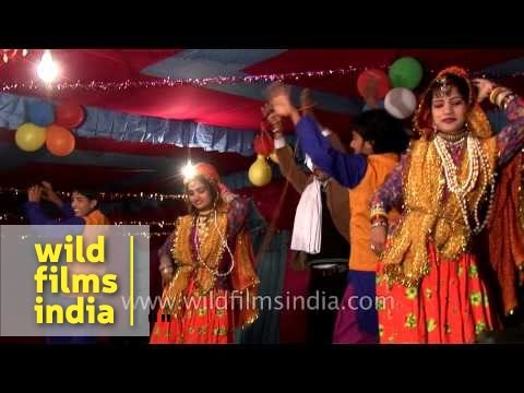 Dancers performing on Kumaoni song