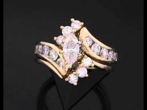 Carat Marquise Diamond Bridal Ring Set 14k Yellow Gold Kay Zales