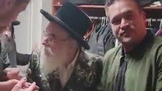 Guy Asking The Rebba Of Viznitz, If He Can Take A Photo Together With Him"