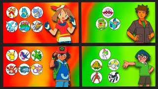 May, Brock and Max's Pokemon (Including Ash Ketchum)