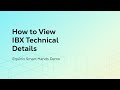 How to View IBX Technical Details