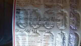 Diapride M1 tablet review | type 2 diabetes tablet review | Glimepride and metformin tablet review