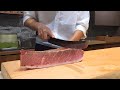 Slicing $1,000 Giant Bluefin Tuna into Otoro | Japanese Sushi Mastery!