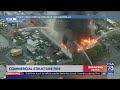 Firefighters battle structure fire in Los Alamitos