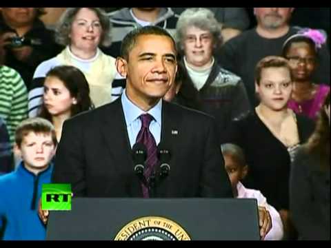 Indignados de OWS interrumpen a Obama durante un discurso en New Hampshire