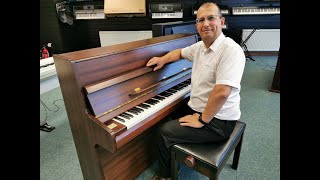 Reid Sohn 108 Upright Piano Mahogany Satin Used Blackpool Store