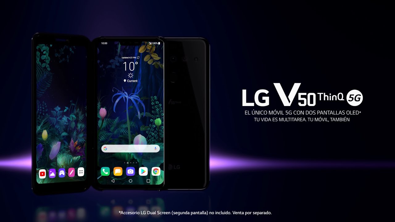 LG muestra el V50 ThinQ con soporte 5G y segunda pantalla acoplable
