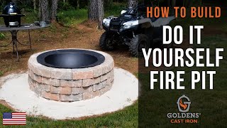 How to Build a Fire Pit with Decorative Stones! - DIY - Goldens' Cast Iron