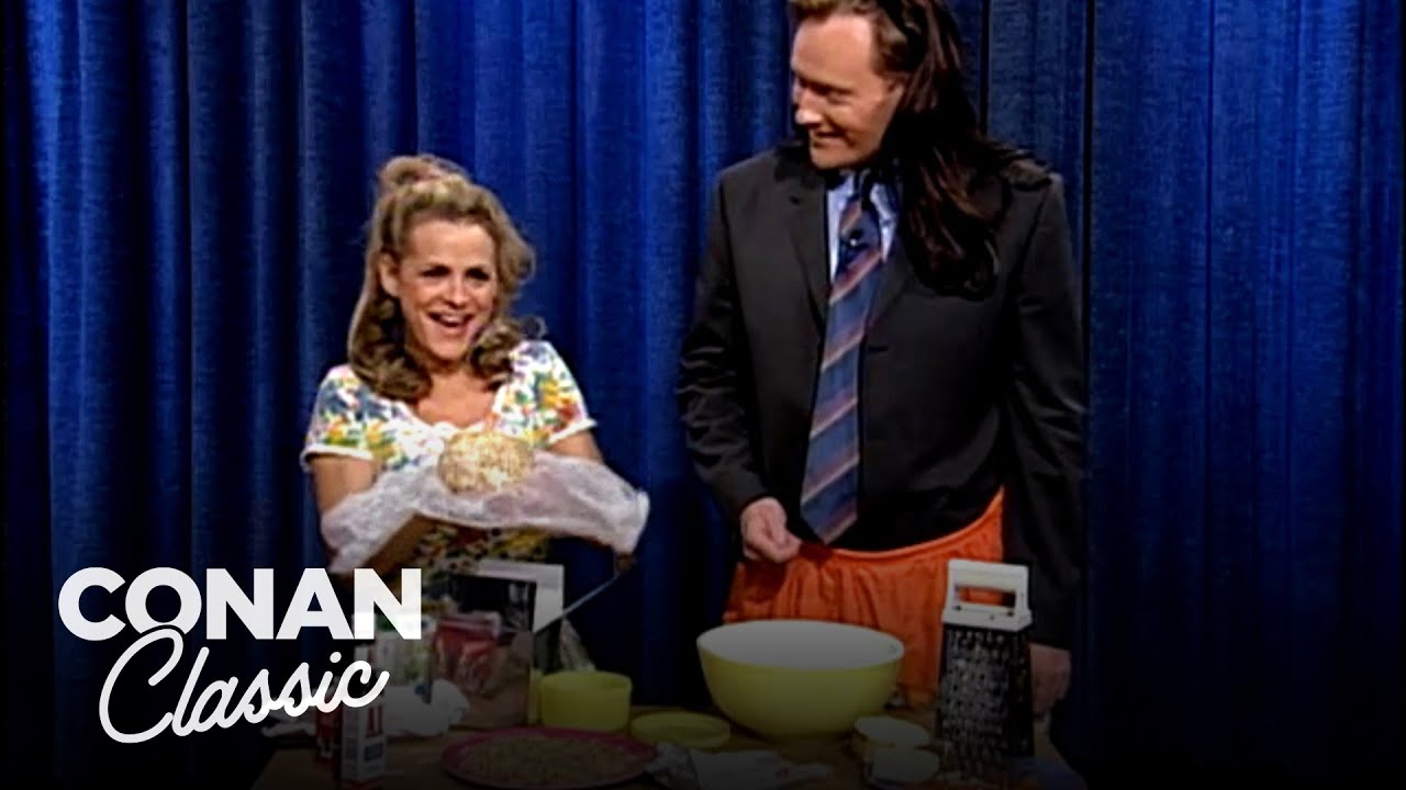 Amy Sedaris Teaches Conan How To Make Homemade Cheese Balls | Late Night with Conan O’Brien