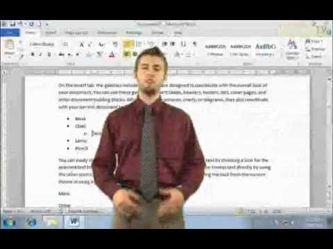 How to Use Bullet Lists in Microsoft Word 2010 - Online Tutorials